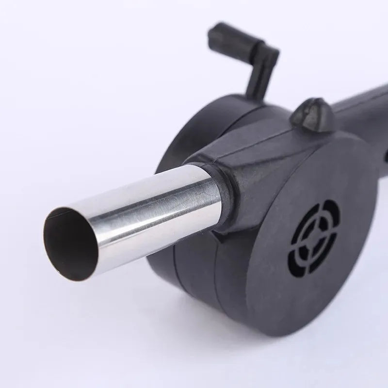 Hand BBQ Air Blower — Hand Crank Fire Fan for Charcoal Grill & Outdoor Barbecue