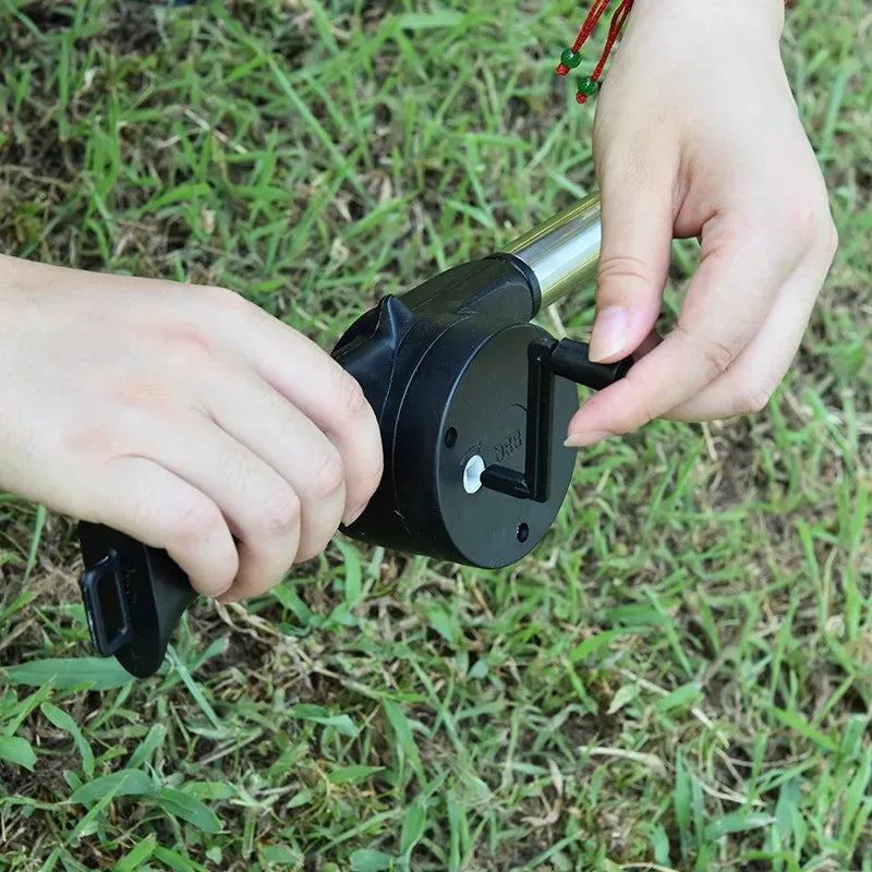 Hand BBQ Air Blower — Hand Crank Fire Fan for Charcoal Grill & Outdoor Barbecue